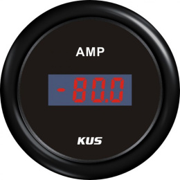 Амперметр цифровой 80-0-80 ампер BB черн/черн KUS (KY26201)
